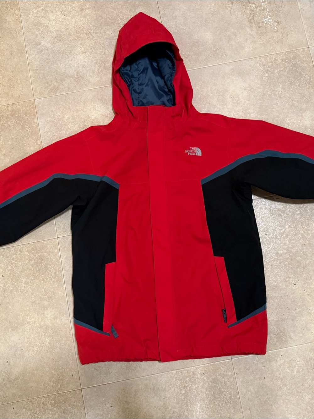 The North Face Red and Black boys Hyvent windbreaker